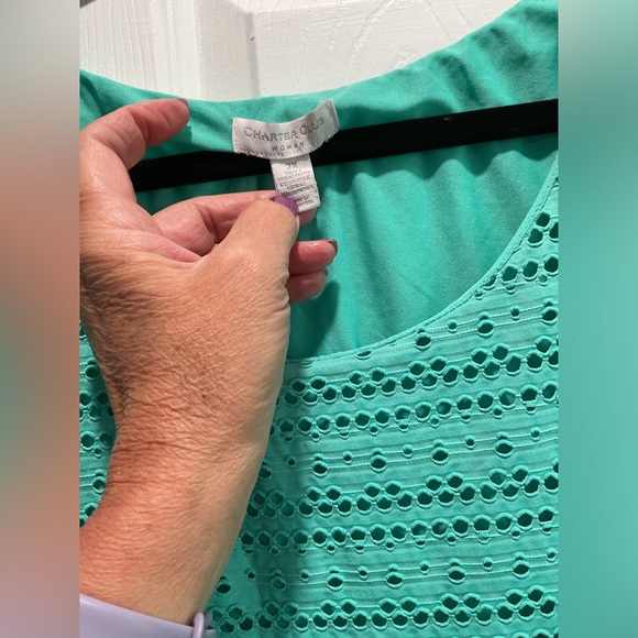 Charter Club Plus Size Tank Blouse - Picture 3 of 4